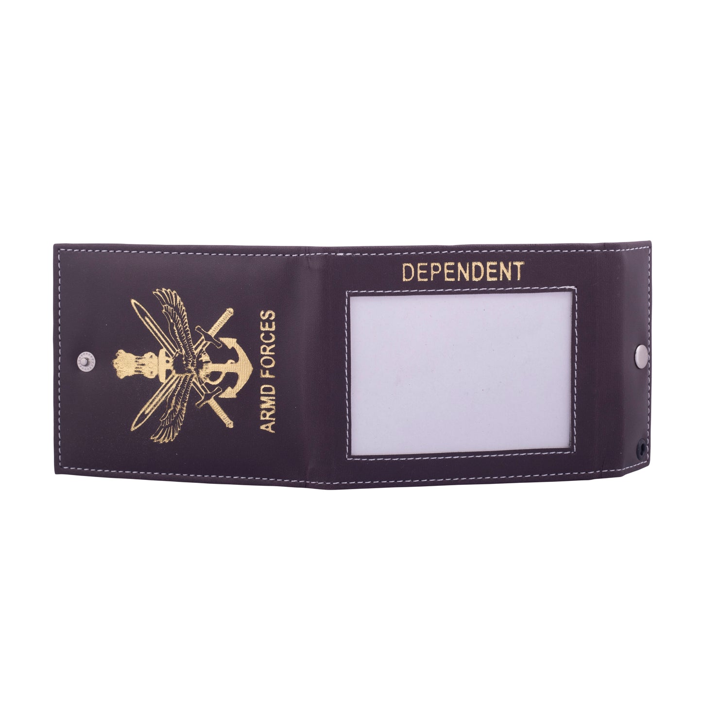DEPENDENT CARD HOLDER - ARMD FORCES (BROWN)
