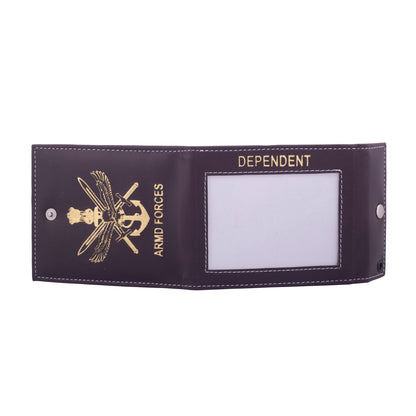 DEPENDENT CARD HOLDER - ARMD FORCES (BROWN)
