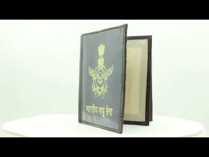 WALLET CUM ID COVER - AIR FORCE (BROWN)